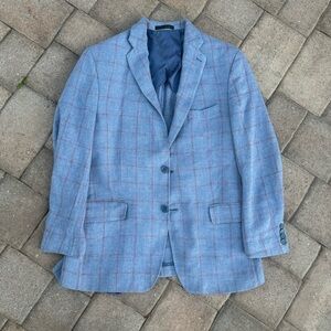 Blue‎ Gingham Hart Schaffner Marx Men’s Blazer